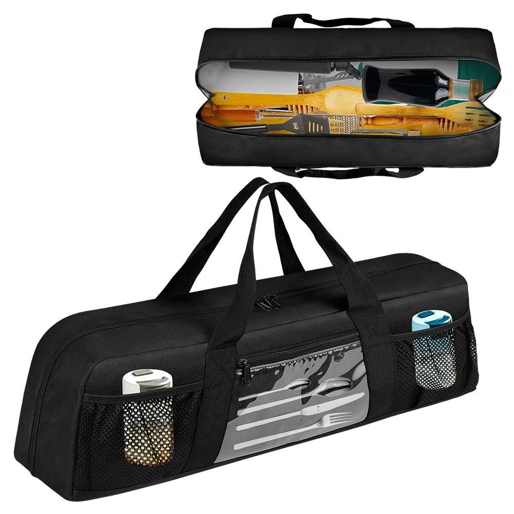 Camping Cooking Utensil Organizer - Robuste Aufbewahrungstasche für Grillutensilien, tragbarer Grillwerkzeug-Tragekoffer
