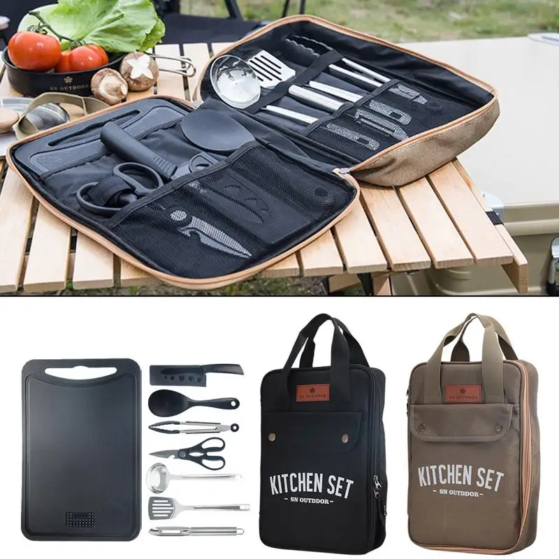 8-teiliges Camping-Küchen-Koch – Camping Cooking And Dining Set Bewertung und Preis